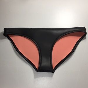 NEW black leather triangl biki bottoms
